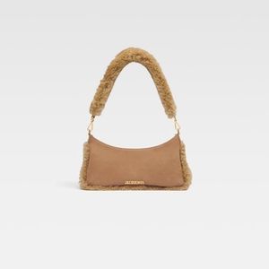 Brand new shearling Jacquemus handbag, brown. NWT